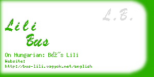 lili bus business card